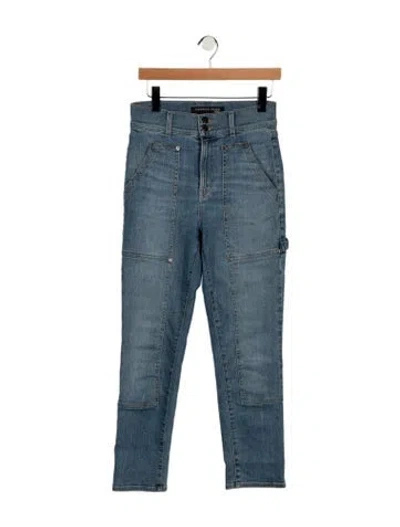 Pre-owned Veronica Beard High-rise Straight Leg Jeans In Blue