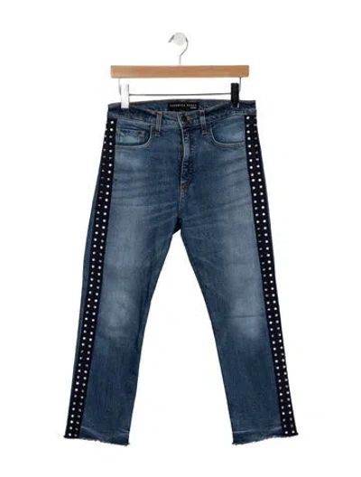 Pre-owned Veronica Beard High-rise Straight Leg Jeans In Blue