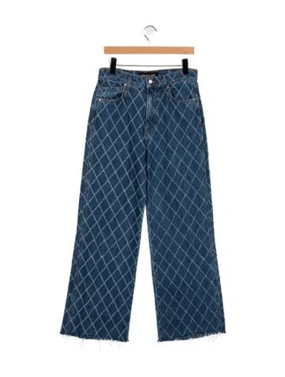 Pre-owned Veronica Beard High-rise Straight Leg Jeans In Blue