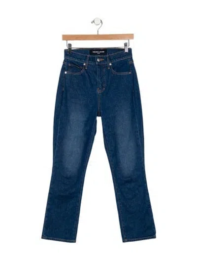 Pre-owned Veronica Beard High-rise Straight Leg Jeans In Blue