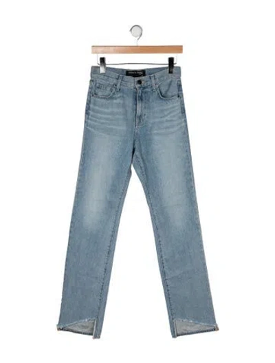 Pre-owned Veronica Beard High-rise Straight Leg Jeans In Blue