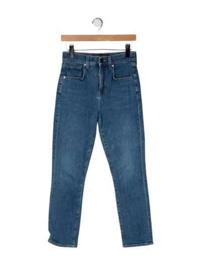 Pre-owned Veronica Beard High-rise Straight Leg Jeans In Blue