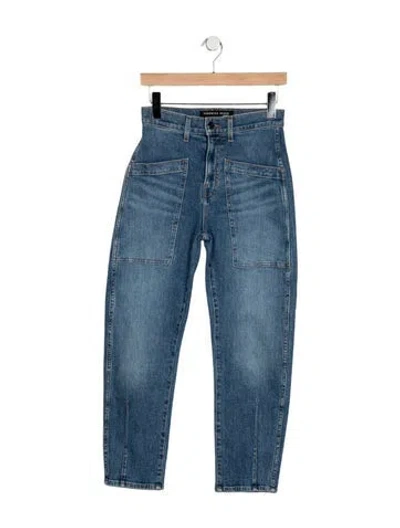 Pre-owned Veronica Beard High-rise Straight Leg Jeans In Blue
