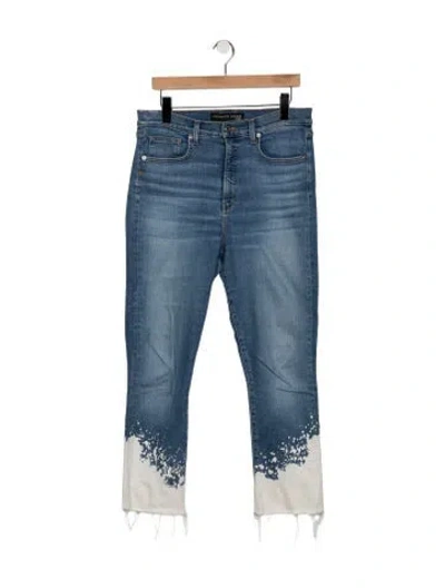 Pre-owned Veronica Beard High-rise Straight Leg Jeans In Blue