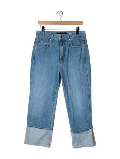 Pre-owned Veronica Beard High-rise Straight Leg Jeans In Blue