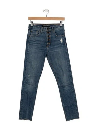 Pre-owned Veronica Beard High-rise Straight Leg Jeans In Blue