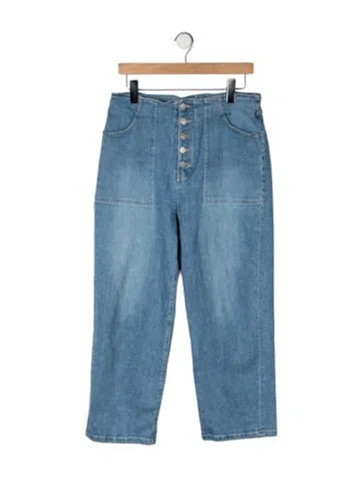 Pre-owned Veronica Beard High-rise Straight Leg Jeans In Blue