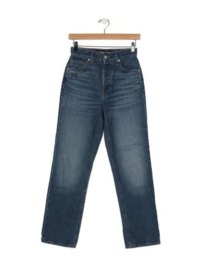 Pre-owned Veronica Beard High-rise Straight Leg Jeans In Blue