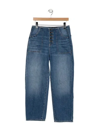Pre-owned Veronica Beard High-rise Straight Leg Jeans In Blue