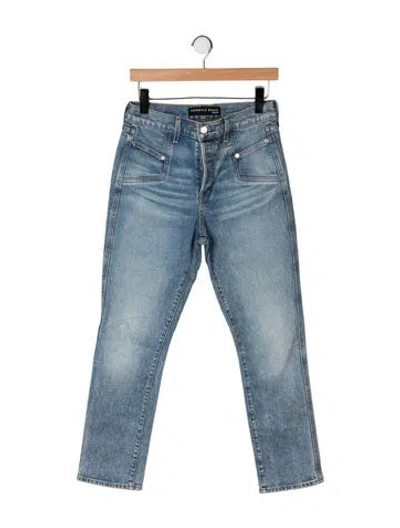 Pre-owned Veronica Beard High-rise Straight Leg Jeans In Blue