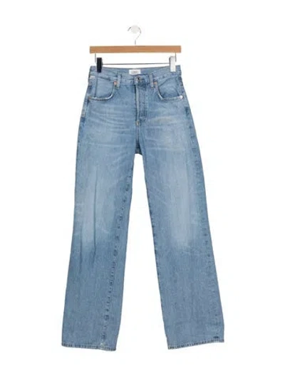 Pre-owned Veronica Beard High-rise Straight Leg Jeans In Blue