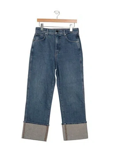 Pre-owned Veronica Beard High-rise Straight Leg Jeans In Blue