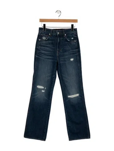 Pre-owned Veronica Beard High-rise Straight Leg Jeans In Blue