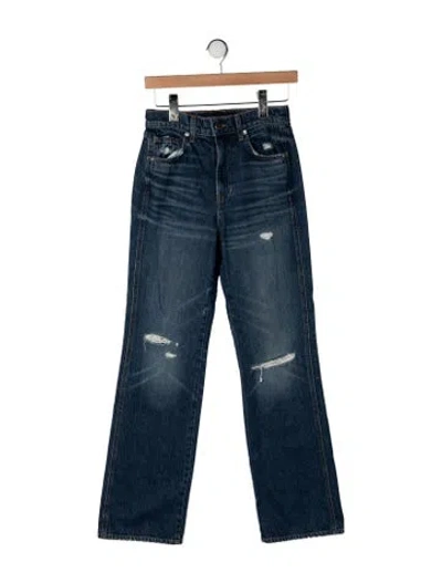 Pre-owned Veronica Beard High-rise Straight Leg Jeans In Blue