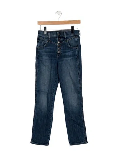 Pre-owned Veronica Beard High-rise Straight Leg Jeans In Blue