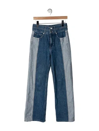 Pre-owned Veronica Beard High-rise Straight Leg Jeans In Blue