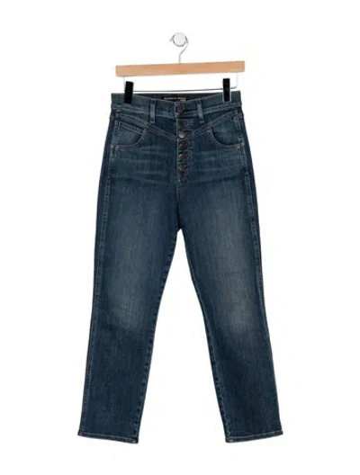 Pre-owned Veronica Beard High-rise Straight Leg Jeans In Blue