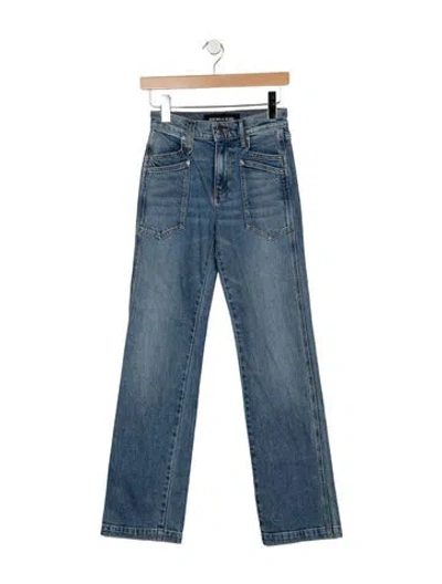 Pre-owned Veronica Beard High-rise Straight Leg Jeans In Blue