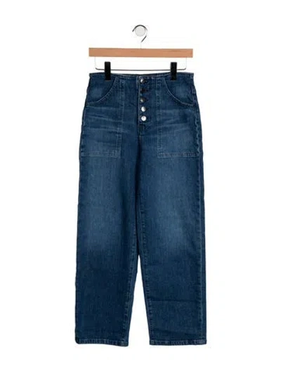 Pre-owned Veronica Beard High-rise Straight Leg Jeans In Blue
