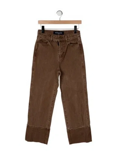 Pre-owned Veronica Beard High-rise Straight Leg Jeans In Brown