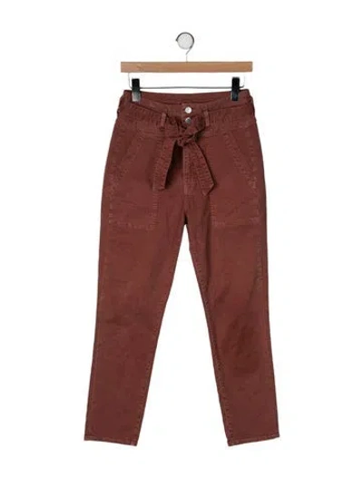 Pre-owned Veronica Beard High-rise Straight Leg Jeans In Brown
