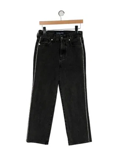 Pre-owned Veronica Beard High-rise Straight Leg Jeans In Gray