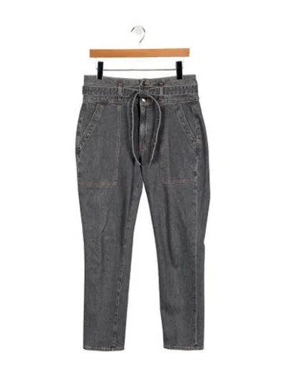 Pre-owned Veronica Beard High-rise Straight Leg Jeans In Gray
