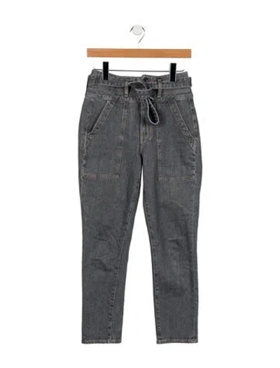 Pre-owned Veronica Beard High-rise Straight Leg Jeans In Gray