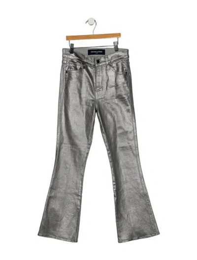 Pre-owned Veronica Beard High-rise Straight Leg Jeans In Gray