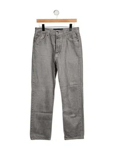 Pre-owned Veronica Beard High-rise Straight Leg Jeans In Gray