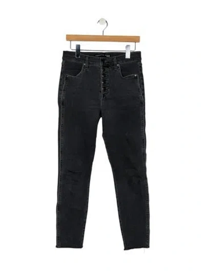 Pre-owned Veronica Beard High-rise Straight Leg Jeans In Gray
