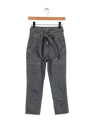 Pre-owned Veronica Beard High-rise Straight Leg Jeans In Gray