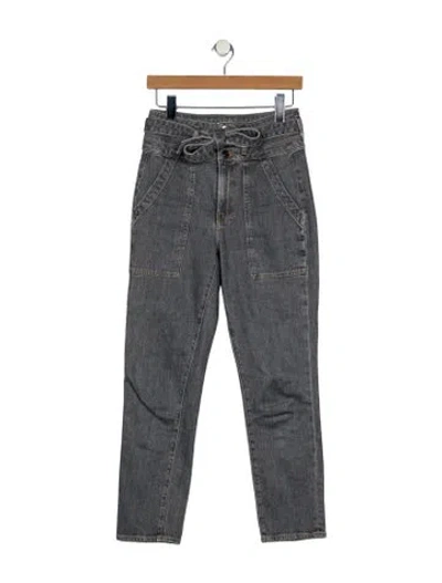 Pre-owned Veronica Beard High-rise Straight Leg Jeans In Gray