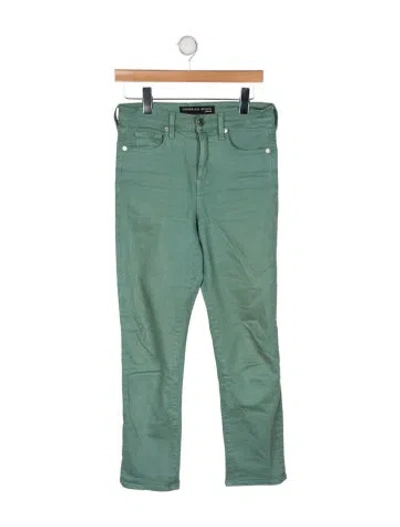 Pre-owned Veronica Beard High-rise Straight Leg Jeans In Green