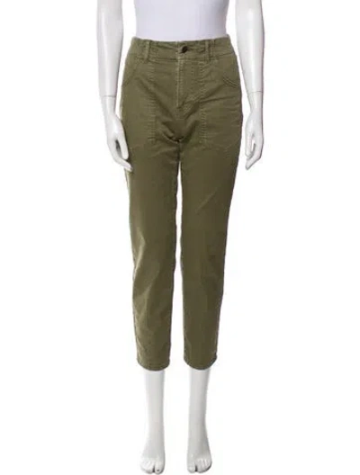 Pre-owned Veronica Beard High-rise Straight Leg Jeans In Green