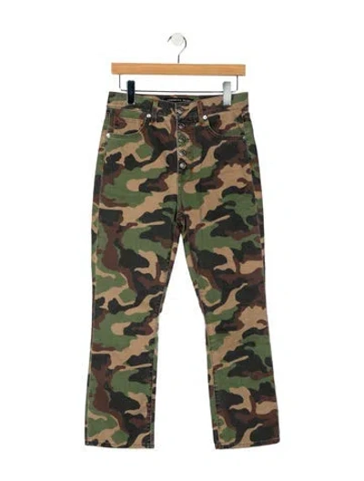Pre-owned Veronica Beard High-rise Straight Leg Jeans In Green