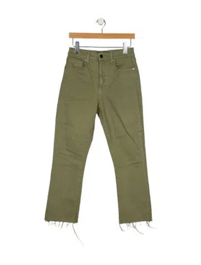 Pre-owned Veronica Beard High-rise Straight Leg Jeans In Green