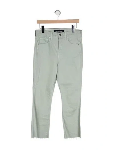 Pre-owned Veronica Beard High-rise Straight Leg Jeans In Green