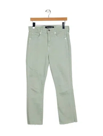 Pre-owned Veronica Beard High-rise Straight Leg Jeans In Green