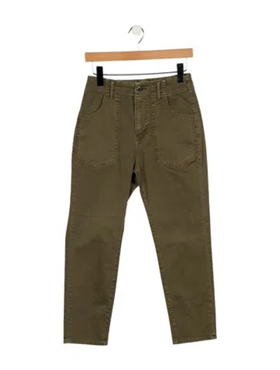 Pre-owned Veronica Beard High-rise Straight Leg Jeans In Green