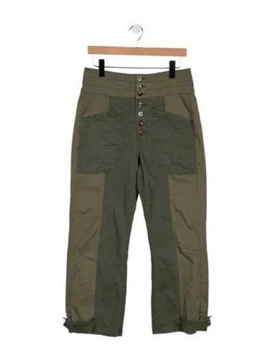 Pre-owned Veronica Beard High-rise Straight Leg Jeans In Green