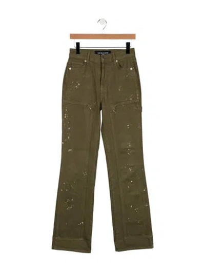Pre-owned Veronica Beard High-rise Straight Leg Jeans In Green
