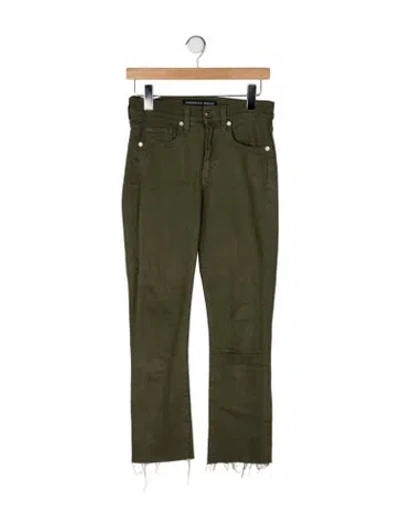 Pre-owned Veronica Beard High-rise Straight Leg Jeans In Green