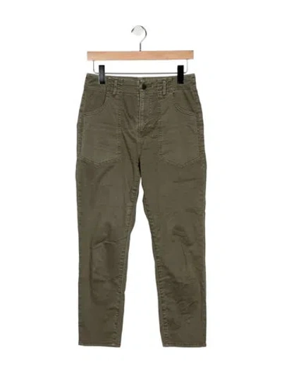 Pre-owned Veronica Beard High-rise Straight Leg Jeans In Green