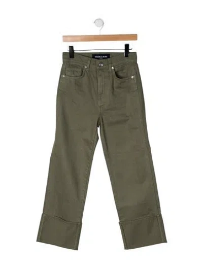 Pre-owned Veronica Beard High-rise Straight Leg Jeans In Green