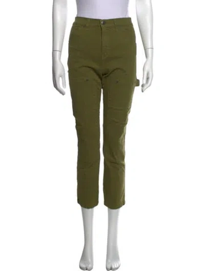 Pre-owned Veronica Beard High-rise Straight Leg Jeans In Green