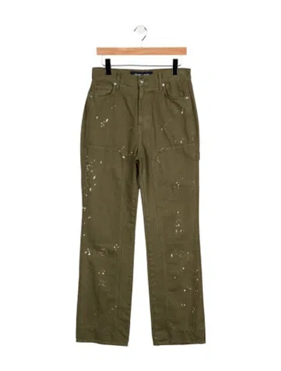 Pre-owned Veronica Beard High-rise Straight Leg Jeans In Green