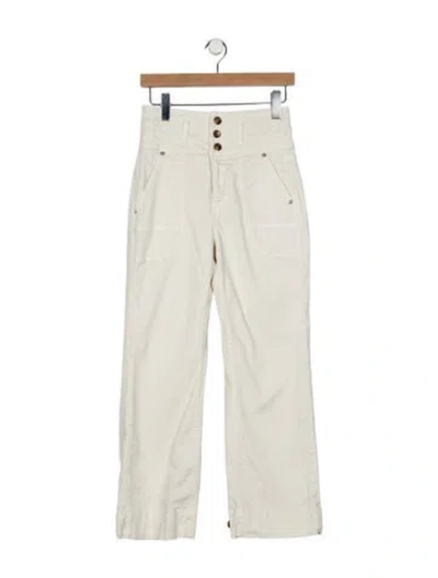 Pre-owned Veronica Beard High-rise Straight Leg Jeans In Neutral