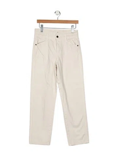 Pre-owned Veronica Beard High-rise Straight Leg Jeans In Neutral