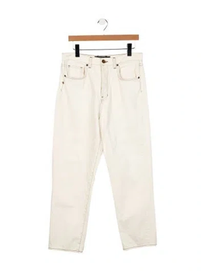 Pre-owned Veronica Beard High-rise Straight Leg Jeans In Neutral